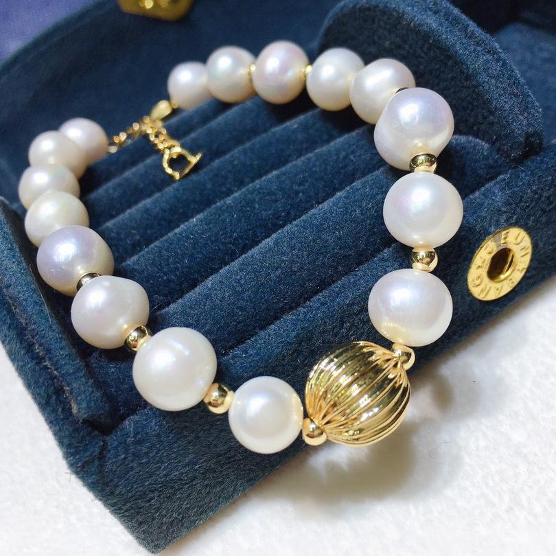 2024 Versatile Niche Design 8-9mm Freshwater Pearl Bracelet - Light Luxury, Simple Fashion Adjustable Opening