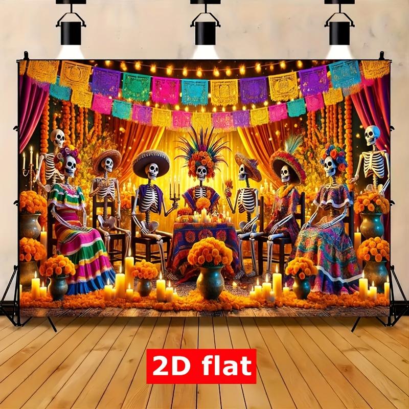 2D Flat Items for the Celebration of All Souls' Day, Made of Polyester, Party Banner, Suitable for Various Festival Occasions