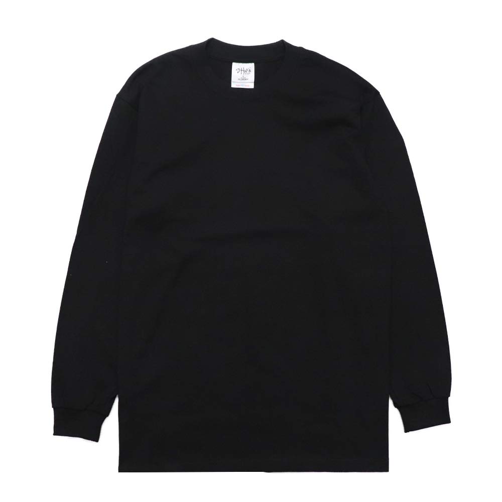 T-shirt Lourd Long Shaka Manches Longues Long Grand Big Street Noir [Shaka Wear], Épais, Porter, Uni, 7,5 oz, T-shirt Homme, T-shirt, Taille, Taille,
