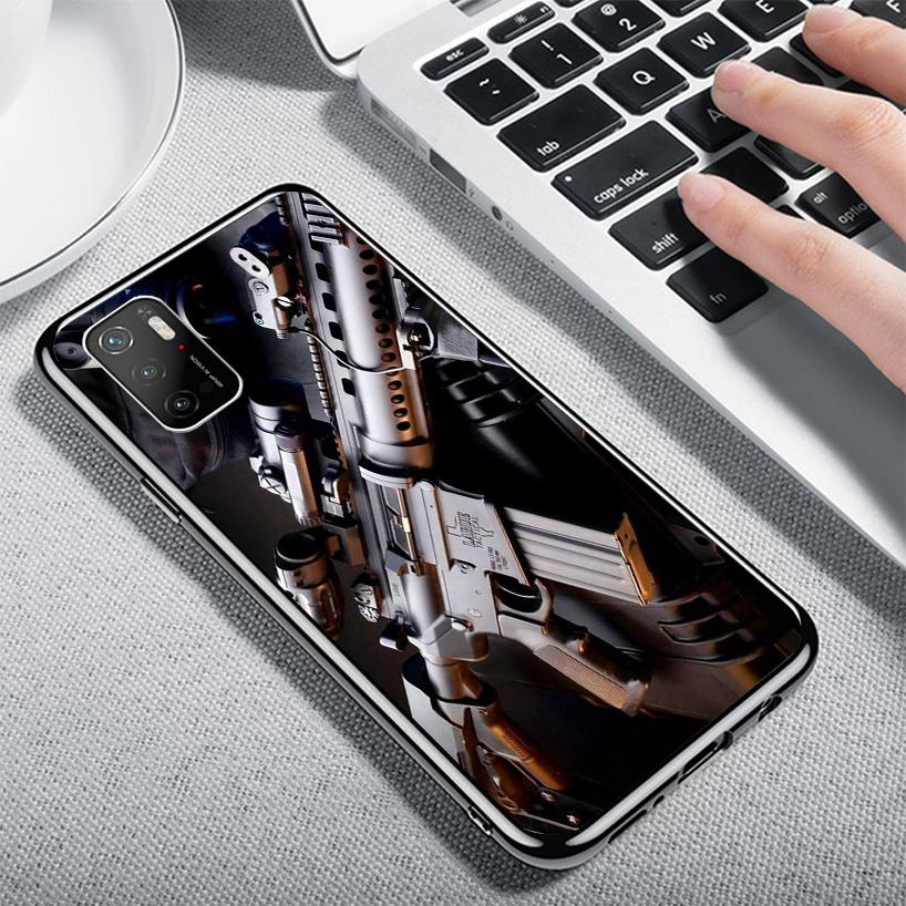 Gun Bullets AK47 Handgun Phone Case For Xiaomi Poco X7 X6 X5 Pro F7 Ultra Redmi 15C 15 13 13C 12 12C 10 10A 10C 9 9A 9C 9T Shell
