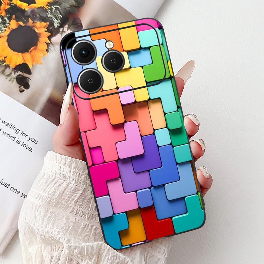 For Tecno Spark 40 Spark40 C Phone Case TPU Shell Luxury  Painted Soft Silicone Coque For Tecno Spark40C Spark 40C Back Cover
