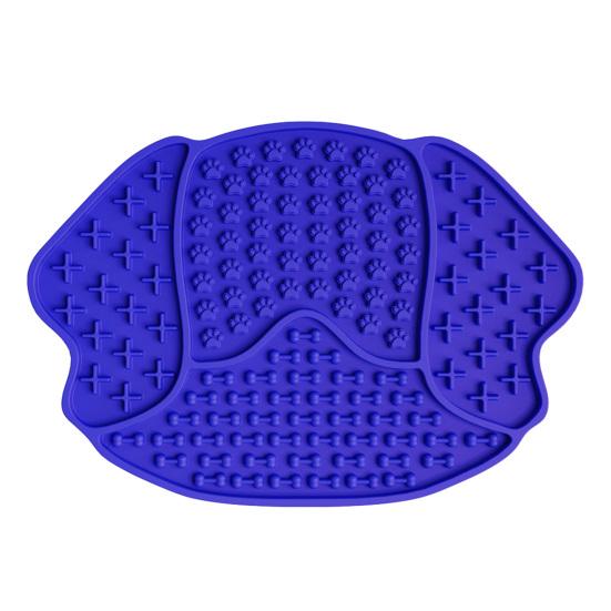 Pet Slow Food Mat with Strong Suction Cup, Puppy Head Design Pet Feeding Mat, Dog Slow Eating Bowl Accessory for Prevent Choking Anxiety Relief