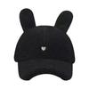 Rabbit Ear Plush Baseball Cap for Teens Girl Autumn Winter Berber Fleece Baseball Hat Fashionable Peaked Hat for Women