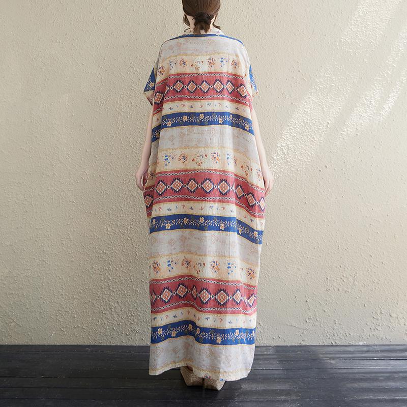 Dimanaf Abito Estivo Taglie Forti 2025 Basic Donna Casual Largo Vintage Nuovo Lungo Oversize Fiori Abito Maxi