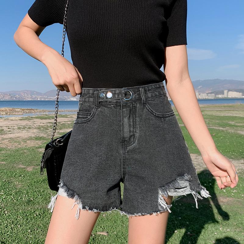 Summer Denim Shorts High Waist Denim Wide Leg Pants Women S