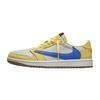 Travis Scott x Jordan Air Jordan 1 Marrone Scuro Rosa Lama Basse Scarpe da Basket Vintage Unisex Nero Marrone DZ4137-700(Team1698-)