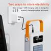 QGeeM Solar Power Bank 40000mAh Outdoor Large Capacity Mobile Power Supply with Its Own Line Portable Charging Bank LED Camping Lamp