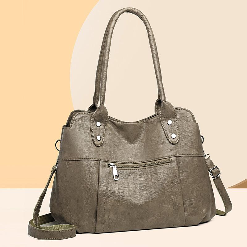 Retro Tote Bag Women's New Fashionable Large-capacity Commuter Handbag Single Shoulder Messenger Women's Bag