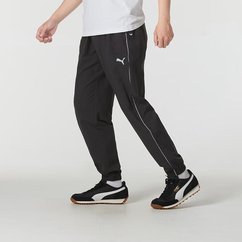 Puma Retro Sports Fitness Training Comfortable Breathable Casual Pants Unisex pants Black 628486-69