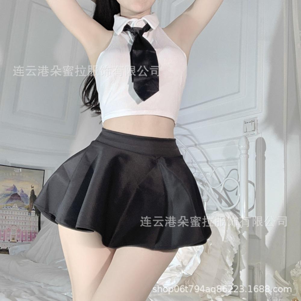 Domila Sex Underwear Uniform Seduction Student Wear Wholesale Sex Uniform Passion Sexy Secretary Split