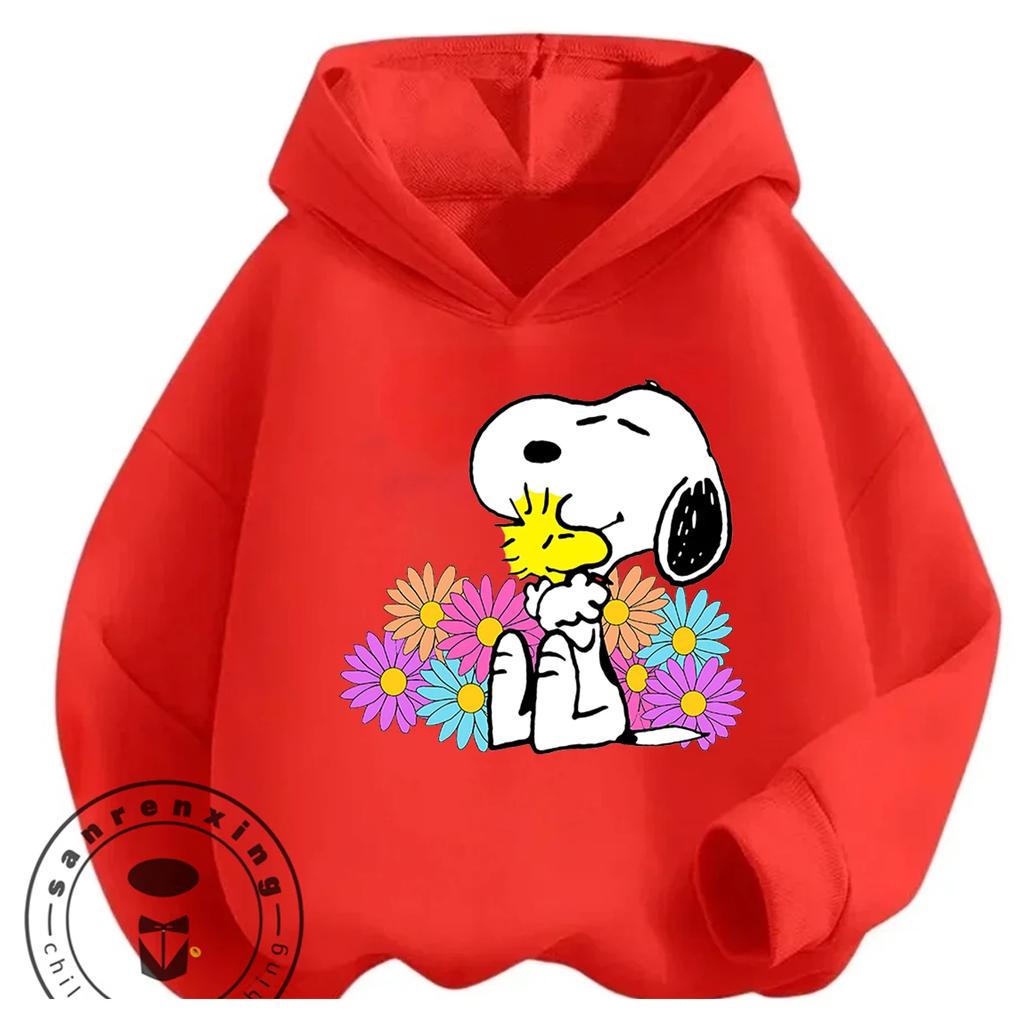 Soft Casual Hooded Sweatshirt Cute Cartoon Winter Trendy Kids Hoodie Snoopy 3 14 Years