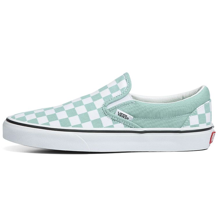 Vans Classic Slip-On Canvas Checkerboard Low Top Skate Shoes Unisex Sneakers Blue White VN0A7Q5DH7O