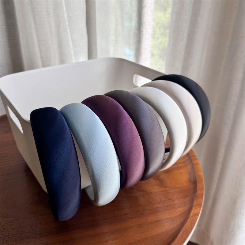 4CM Able Women's Satin Headbands Thick Sponge Padded Hairbands for Ladies Casual Hair Hoops Accessories