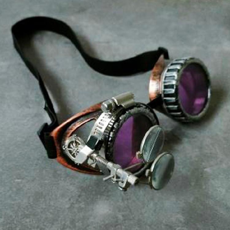 Steampunk-Brille Rave-Brille Cosplay-Brille Schweißer-Gothic-Cosplay-Brille