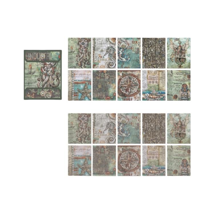 20 Sheets Retro Aesthetic Decorative Paper Scrapbooking Decoration Paper for Journal Notebook Photo Album and Art Craft
