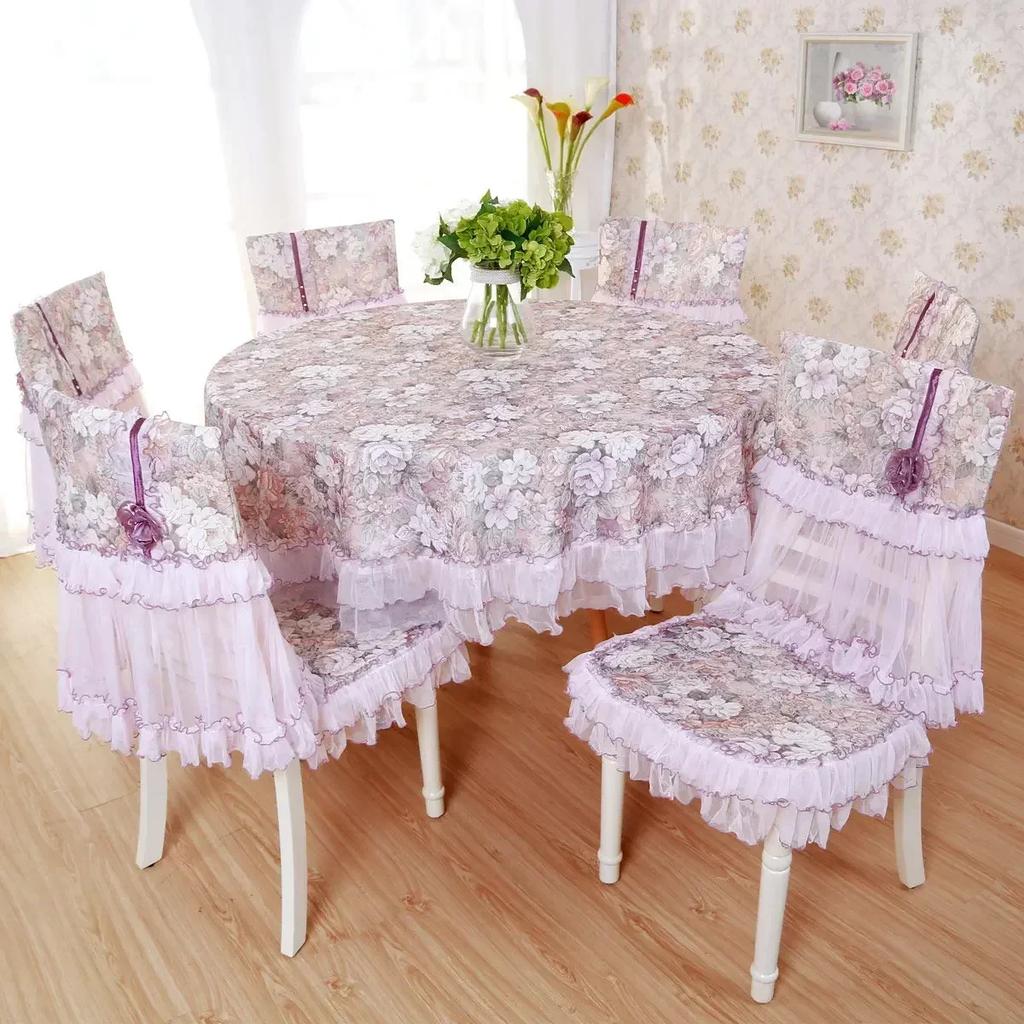Water Washed Tablecloths Simple Rectangular Coffee Tea Table Cloth Rural Lace Dining Tables Cloth Chair Cover 1pcs Home Decor