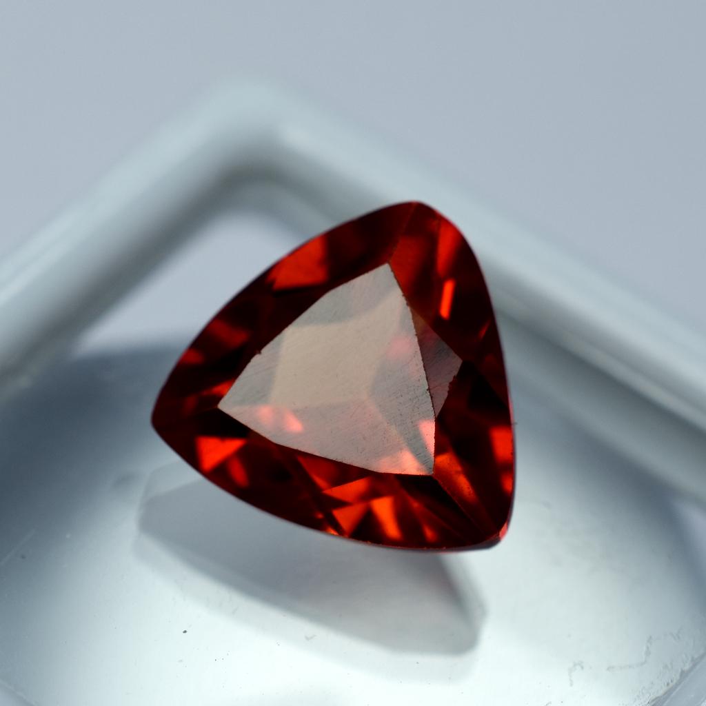 Natural Orange Sapphire   6.25 Ct Excellent Trillion Cut Loose Gemstone