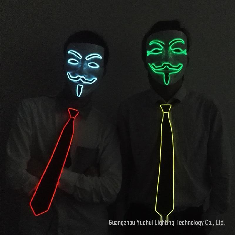 LED Glowing Party Tie for Prom, Bar, Festival, Nightclub & Waitstaff