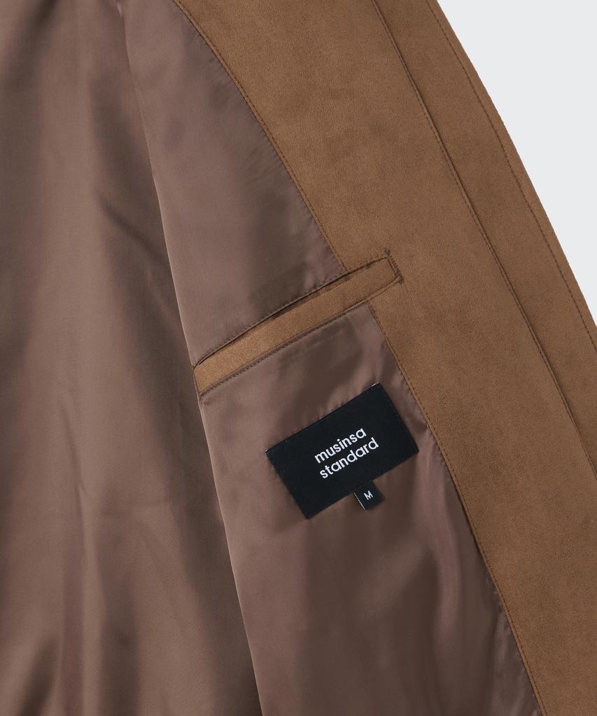 Musinsa Standard Woman Women'S Synthetic Suede High-Neck Blouson Jacket [Light Brown]