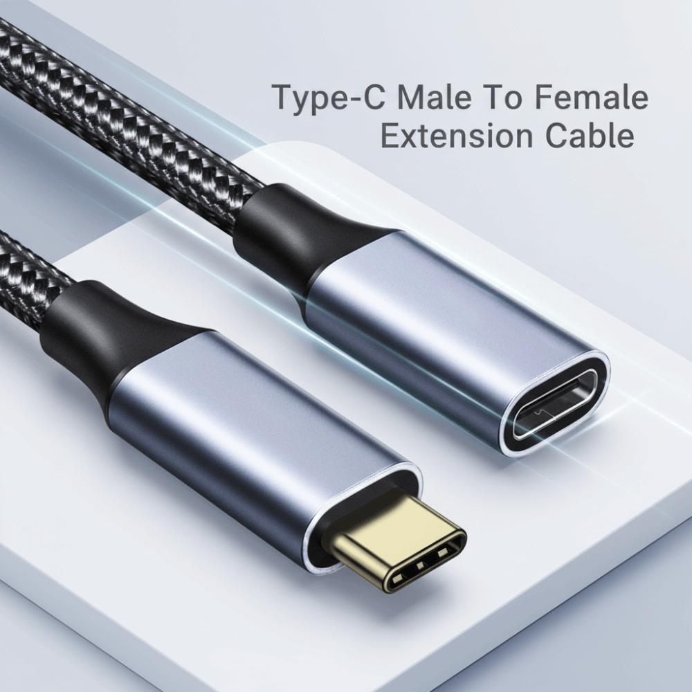 Male To Female Type-C Extension Cable USB C 3.1 Video Extension Cable  Mobile Phone