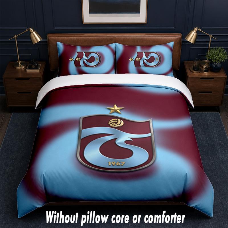 Trabzonspor FC Design Bed Bedding Set 1 Duvet Cover + 2 Pillowcases Soft Breathable Household Bed Linens