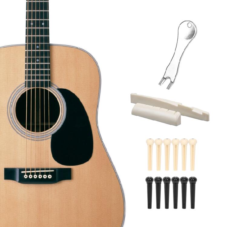 15Pcs/Set Remover Guitar Saddle Nut Set Acoustic Guitar Bridge Pins Nail Puller