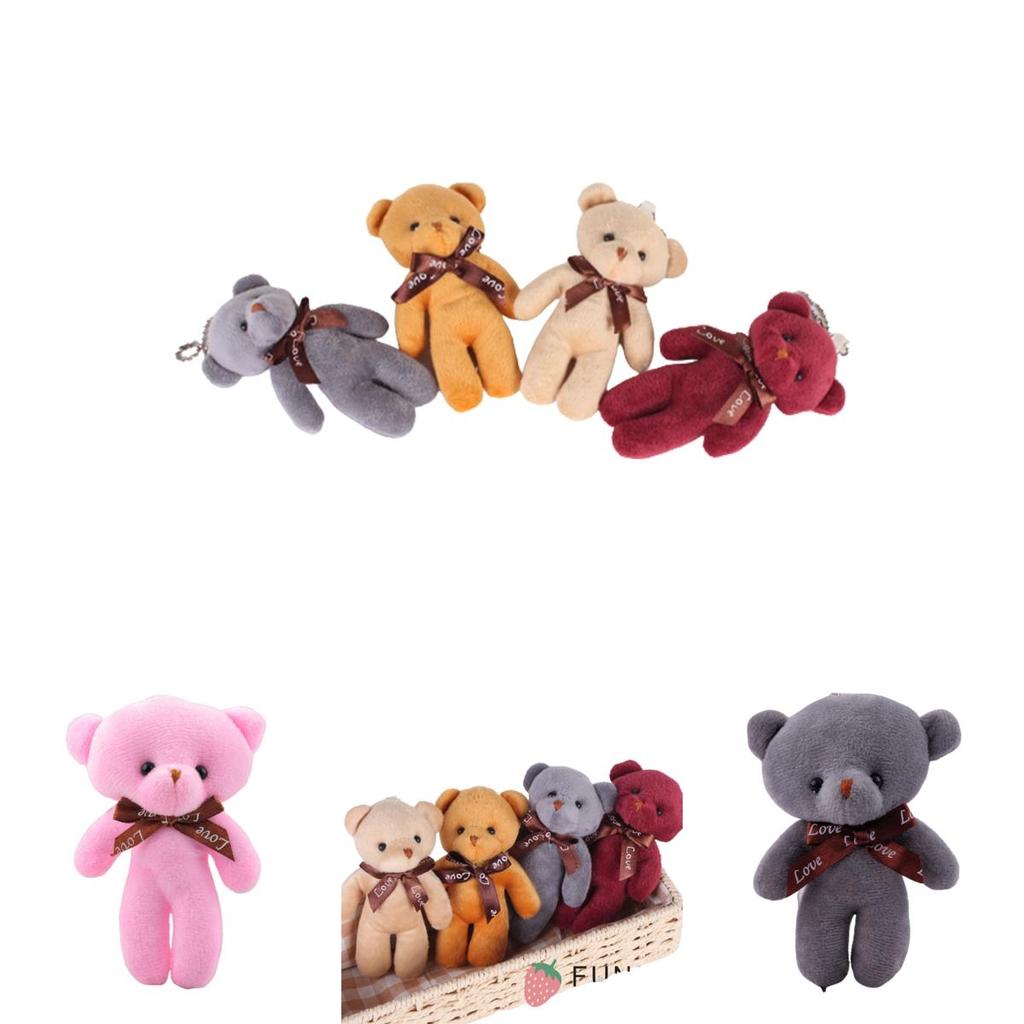 Adorable Plush Teddy Bear Keychain Pendant For Girlfriend Or Kids