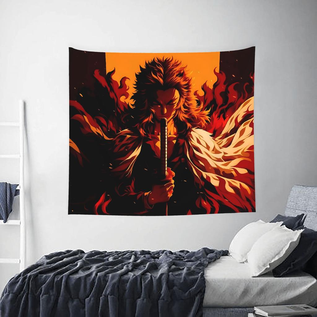 Demon Slayer Cutecore Tapestry shounen manga Wall Hanging Blanket Tapestry Home Decor Items Wall Decorations