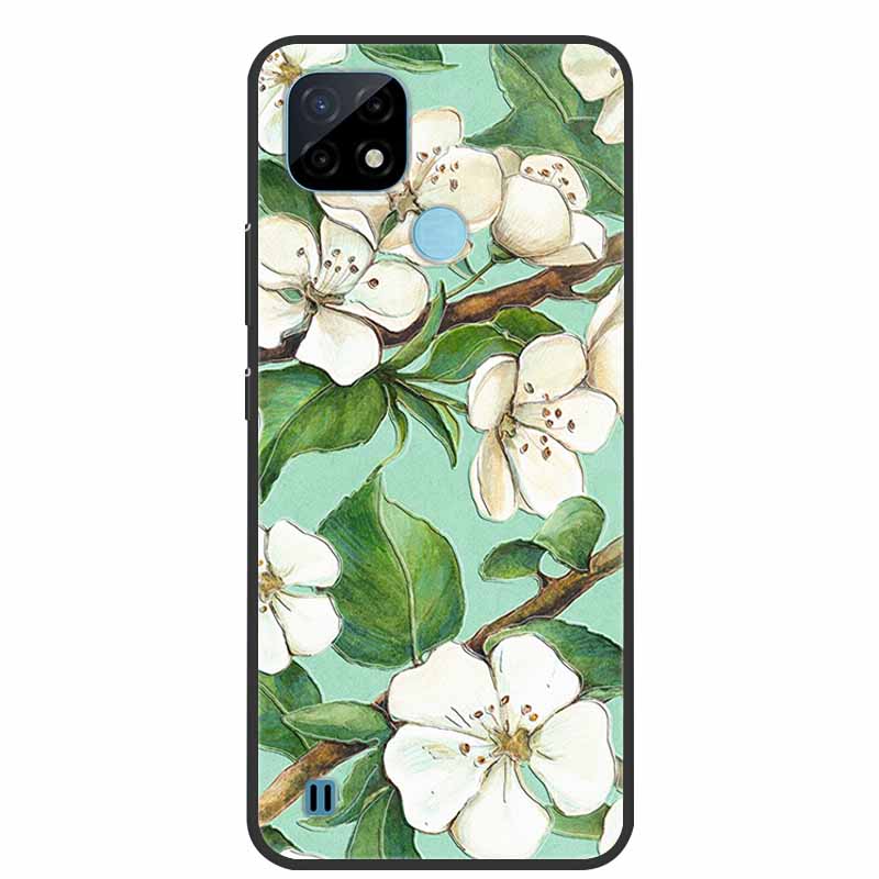For Realme C21Y Case 3D Flower Emboss Soft Silicone Phone Case For OPPO Realme C21Y RMX3261 Capa TPU Funda Realmi C21 Y Coque