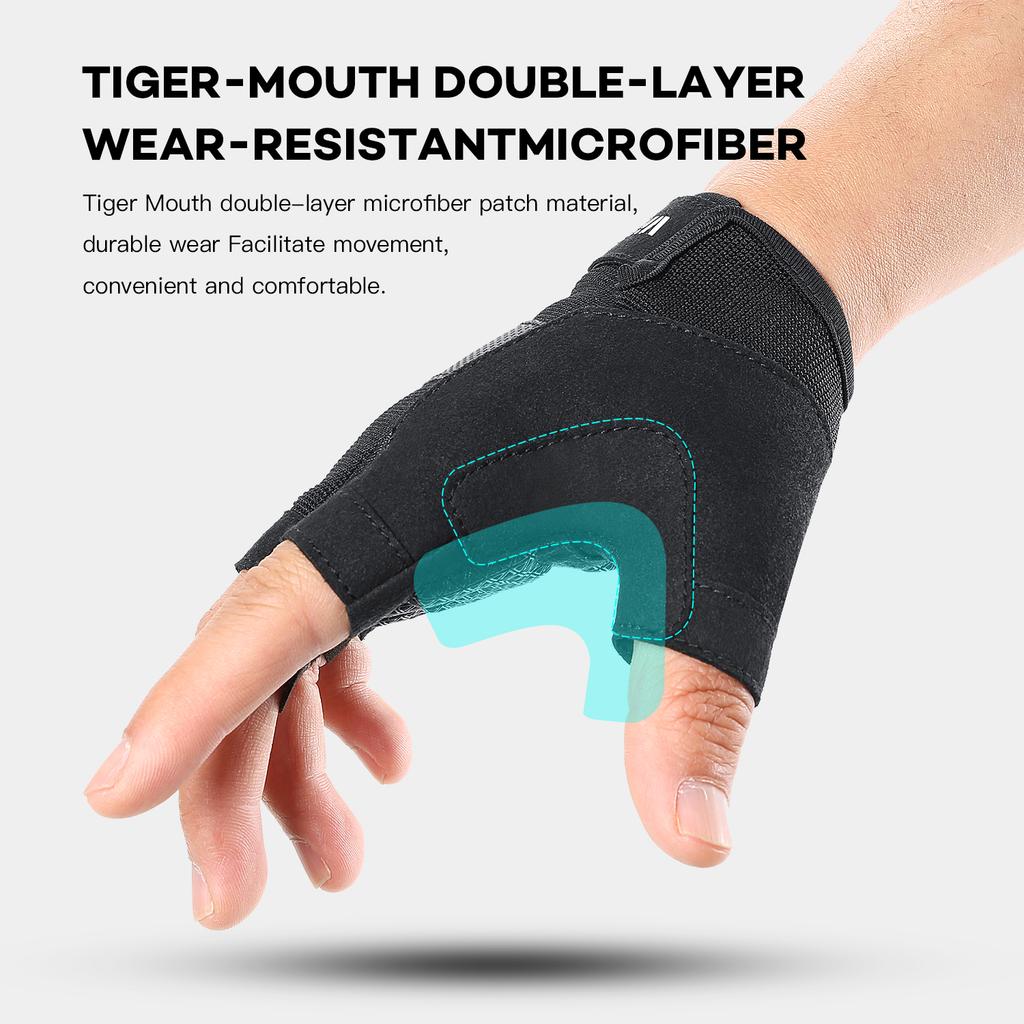 1 Paar Halbfinger-Radhandschuhe, Arbeitshandschuhe mit hoher Fingerfertigkeit für Männer und Frauen, Ausgezeichneter Grip für Mehrzweckanwendung