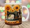 Sewing Machine 3D Flat Sewing Machine Ceramic Coffee Mug Tea Cup Europe, America Germany France