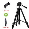 Aluminum Alloy DSLR Camera & Phone Tripod for Selfies, Videos, Photography, and Live Streaming.