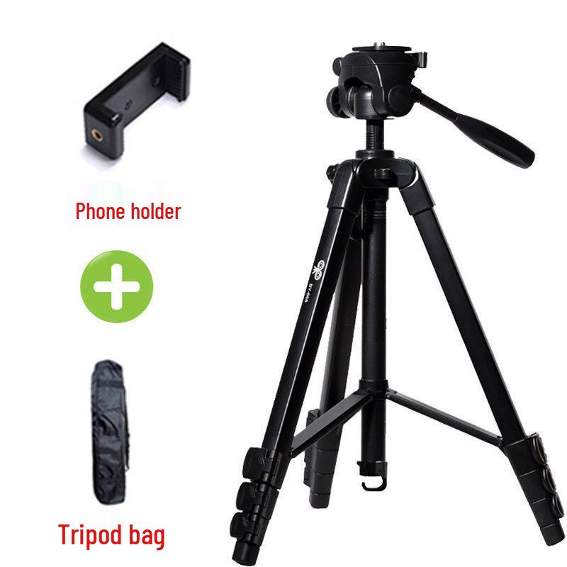 Aluminum Alloy DSLR Camera & Phone Tripod for Selfies, Videos, Photography, and Live Streaming.