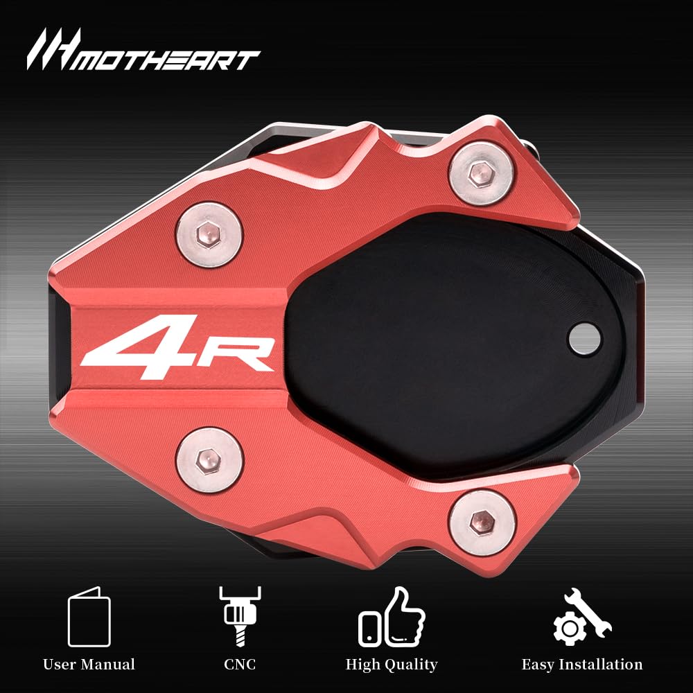 MotHeart Side Stand Plate for Ninja ZX-4RR 2023-2024 Ninja ZX-4R 2024-2025 Bike Parts Side
