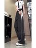 Unisex Striped Summer Pants for Teens, 2025 New Arrival, Straight Cut Wide-Leg Sports Style