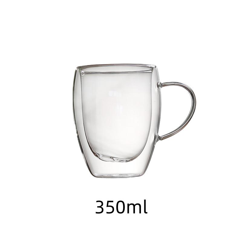 Transparent Double-Layer Insulated Glass Cup - Creative Large Capacity for Coffee, Tea & Wine