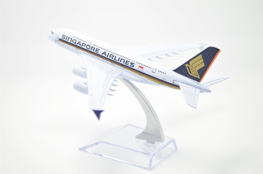 TANG DYNASTY 16cm Singapore Airlines Airbus A380 Alloy Airplane Model Toy 1/400