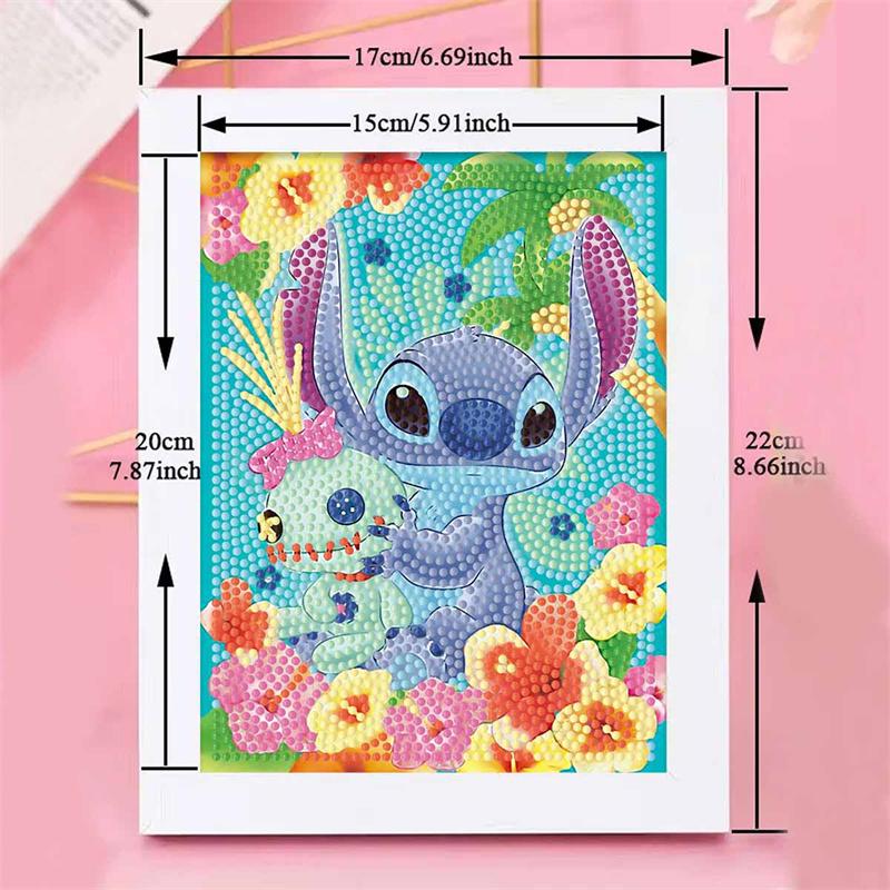 DIY Diamond Painting Kit with Frame,Stitch Full Circle Mosaic 5D DIY Cross Stitch Kit Home Decoration with Frame, Handicraft Hobby Collection