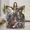 Clair Obscur Expedition 33 Gustave Flannel Throw Fashion Blankets Video Game for Couch Knitted Fashion Blanket Travel Warm Portable Quilt