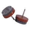 20x Furniture Table Chair Leg Floor Felt Pad Skid Glide Slide   Nail Protector Brown 24mm