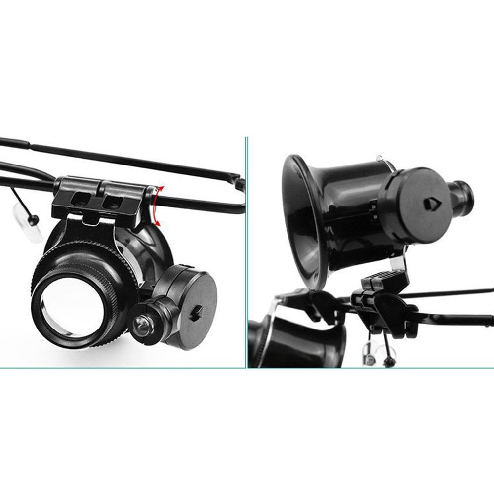 Adjustable 20X Lens Magnifying Eyewear Jewelers Repair Wearing Magnifier  Precision Work