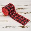 2 rolls/set 6M Red and Black Plaid Ribbon Decorative Gift Box Bow Ribbon  Christmas