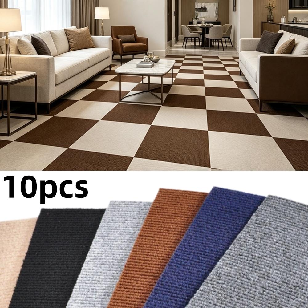 10pcs 30X30cm Self adhesive anti slip splicing carpet bedroom mat living room household wall sticker