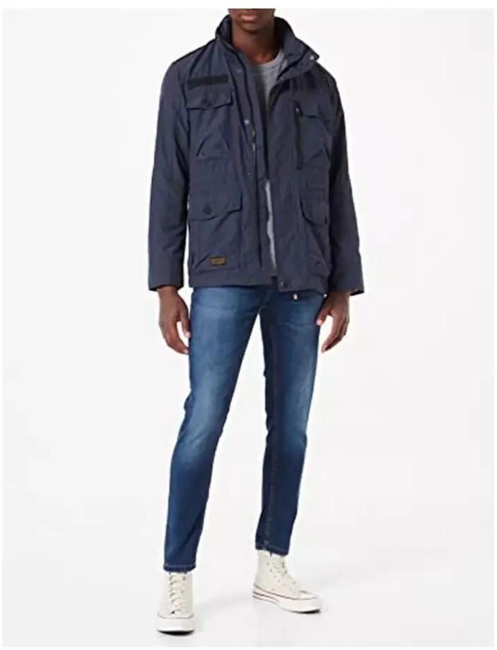 Mid-season Jacket Camel Active Jacket with Multiple Pockets With a Foldaway Hood With Recycled Polyester (420650 7O15 47) Night Blue