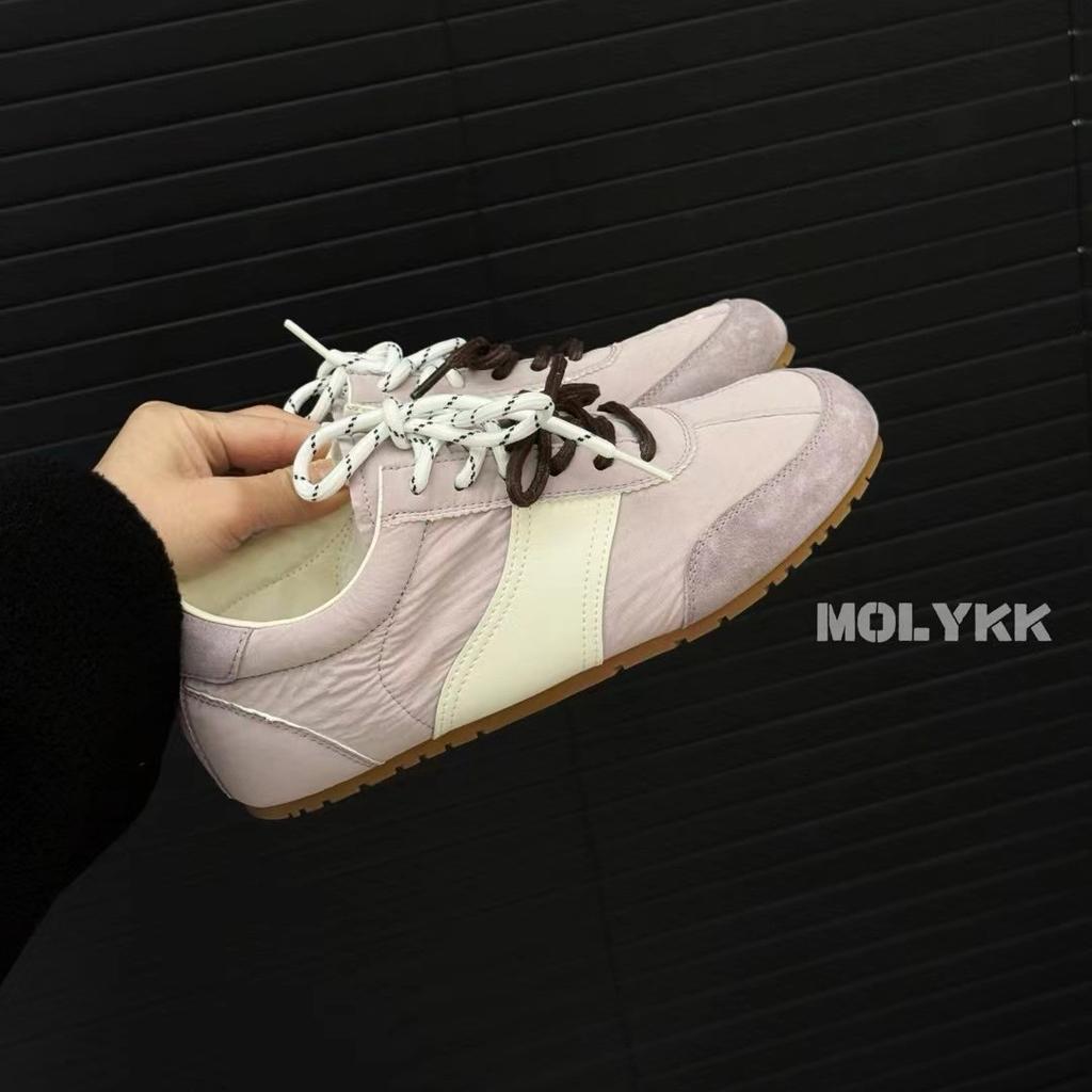 Jaro a léto miu style dámské trendy nové retro design smysl barevné sladění makaronové ležérní sportovní boty