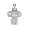 Cross Hip Hop Copper Zircon 26-Letter Pendant Necklace