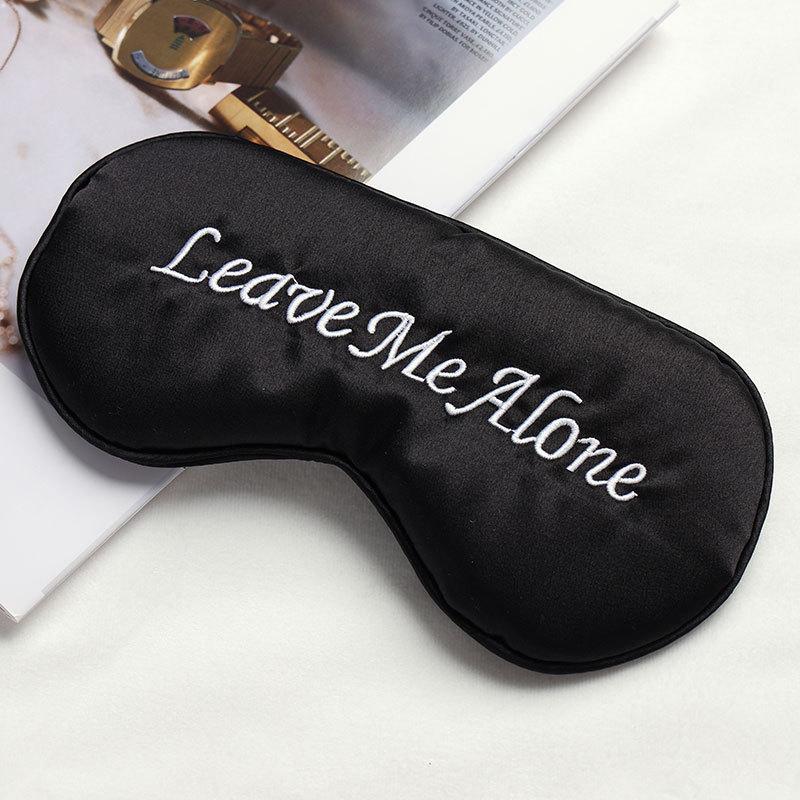 1pc Funny Silk Sleeping Eye Mask, Soft & Light Blocking Eye Cover, Adjustable Strap Airplane Sleep Mask Suitable For Men And Women For Travel, Nap