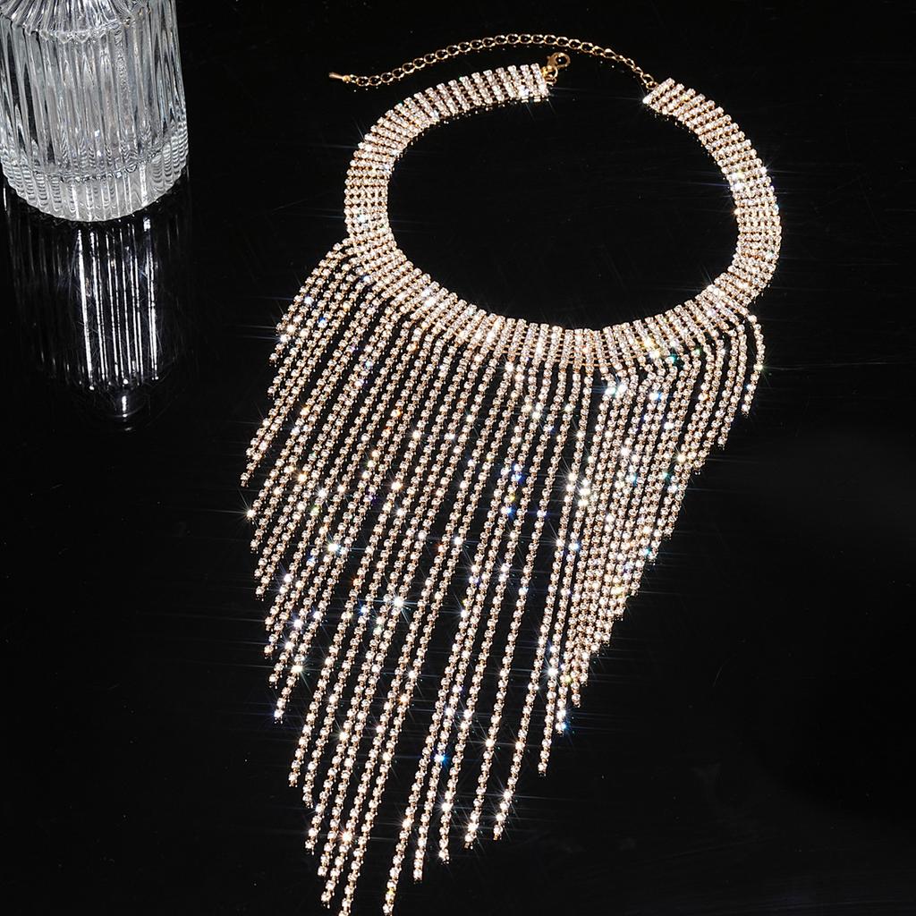 Exaggerated Tassel Necklace, Light Luxury, Niche Collarbone, Fashionable and Simple Design, Temperament Retro Necklace