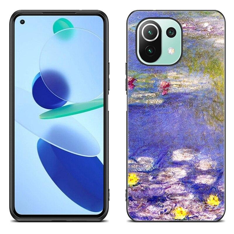 Claude Monet Phone Case For Xiaomi Mi 11 Lite NE 11i 10T 11T Pro A2 A3 Lite POCO F3 M3 M4 C31 X3 Pro NFC GT Black Cover