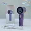 Handheld Mini Turbine Fan With Usb Rechargeable Led Display For Travel And Office Use